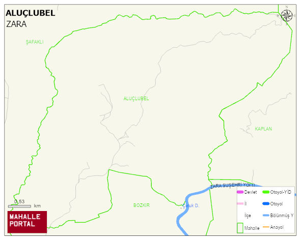 ALUÇLUBEL Köyü Haritası | Mahalle ve Köy Sınırı