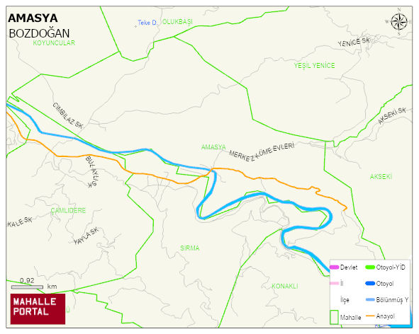 AMASYA Mahallesi Haritası | İnteraktif Köy ve Mahalle Sınırları