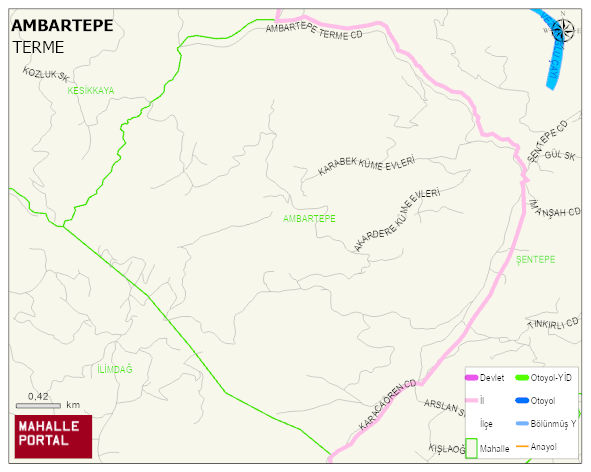 AMBARTEPE Mahallesi Haritası | Coğrafi Yapı ve Detaylı Haritası