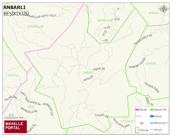 ANBARLI Mahallesi Haritası | Dağlar, Ovalar ve Akarsu Bilgileri