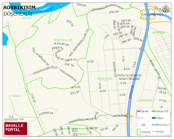 AOSB1KISIM Mahallesi Haritası | Mahalle Sokak Haritası