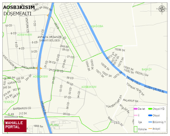 AOSB3KISIM Mahallesi Haritası | Güncel Mahalle ve Köy Haritası