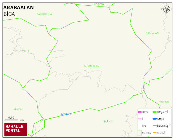 ARABAALAN Köyü Haritası | Coğrafi Yapı ve Detaylı Haritası