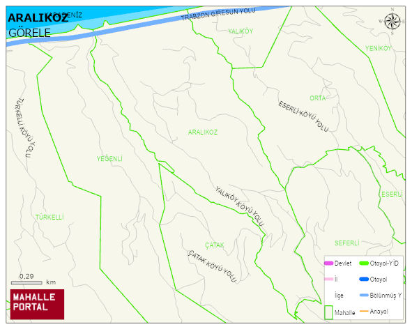 ARALIKOZ Köyü Haritası | İnteraktif Köy ve Mahalle Sınırları