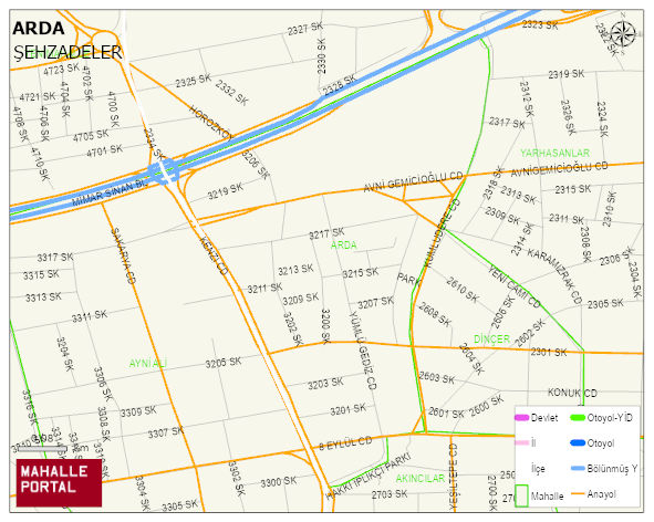 ARDA Mahallesi Haritası | İnteraktif Köy ve Mahalle Sınırları