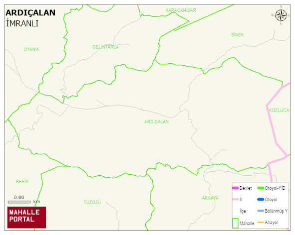 ARDIÇALAN Köyü Haritası | Detaylı Köy ve Mahalle Görünümü