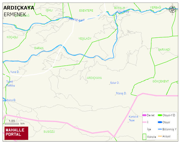 ARDIÇKAYA Köyü Haritası | Güncel Mahalle ve Köy Haritası