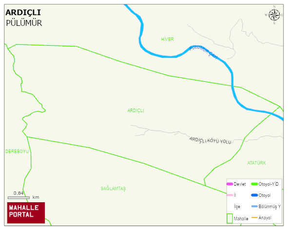 ARDIÇLI Köyü Haritası | Sayısal Bölge Görünümü