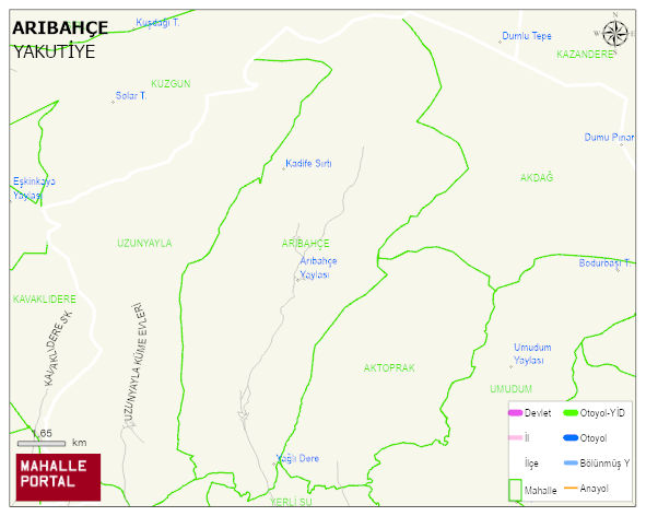 ARIBAHÇE Mahallesi Haritası | Sayısal Bölge Görünümü