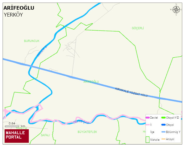 ARİFEOĞLU Köyü Haritası | Yükselti ve Doğa Özellikleri