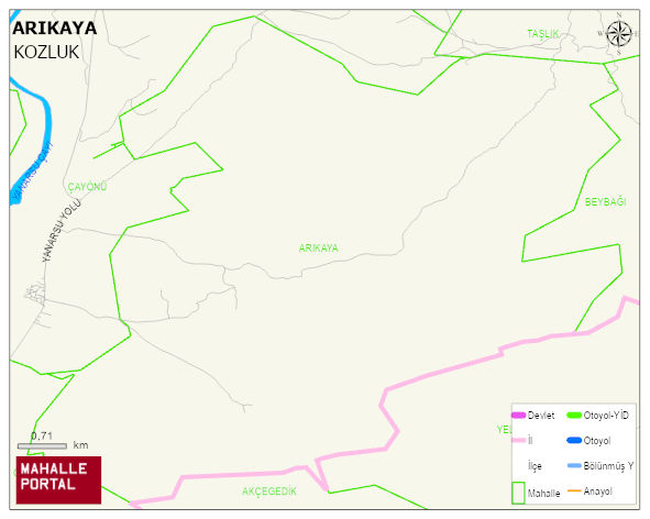 ARIKAYA Köyü Haritası | İnteraktif Köy ve Mahalle Sınırları