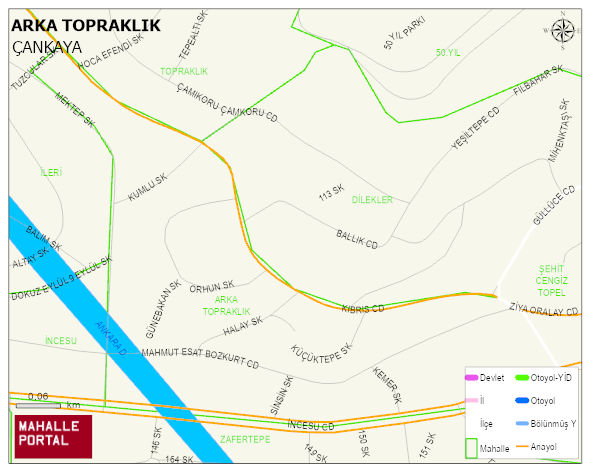 ARKA TOPRAKLIK Mahallesi Haritası | Detaylı Köy ve Mahalle Görünümü