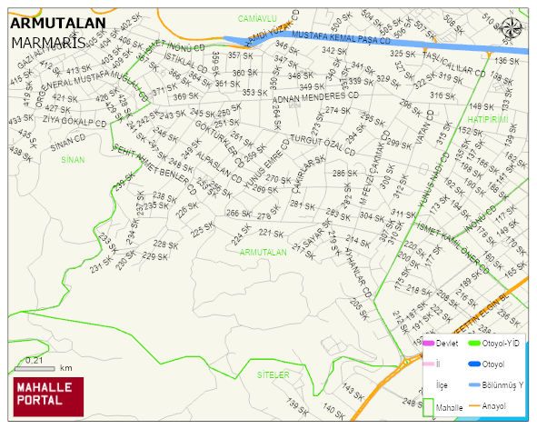 ARMUTALAN Mahallesi Haritası | Mahalle ve Köy Sınırı