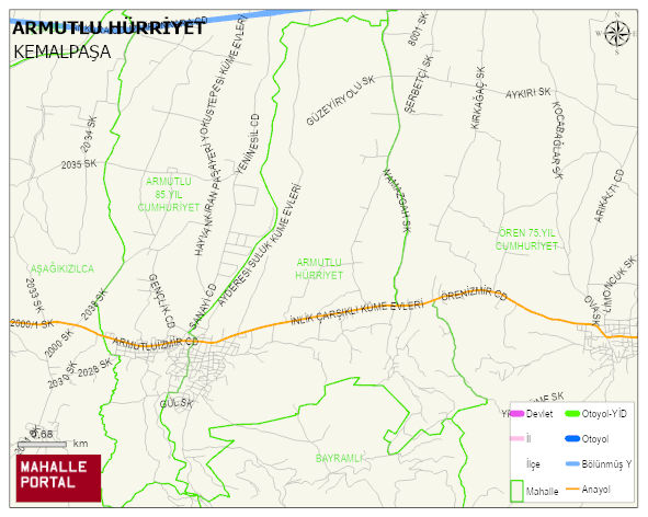 ARMUTLU HÜRRİYET Mahallesi Haritası | Güncel Mahalle ve Köy Haritası