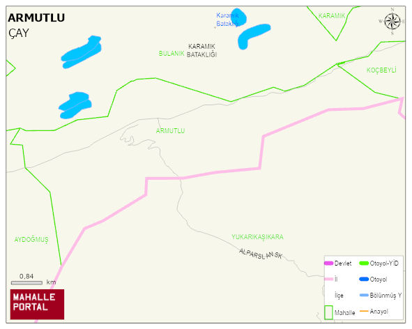 ARMUTLU Köyü Haritası | Coğrafi Yapı ve Detaylı Haritası