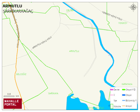 ARMUTLU Köyü Haritası | Detaylı Köy ve Mahalle Görünümü