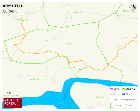 ARMUTLU Mahallesi Haritası | Sayısal Bölge Görünümü