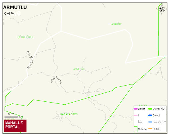 ARMUTLU Mahallesi Haritası | İnteraktif Köy ve Mahalle Sınırları