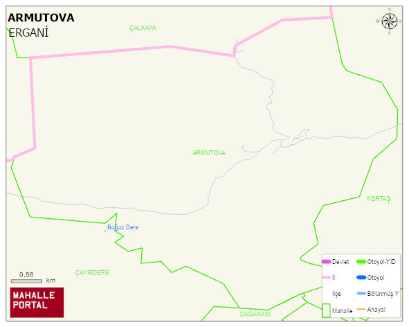 ARMUTOVA Mahallesi Haritası | Coğrafi Yapı ve Detaylı Haritası