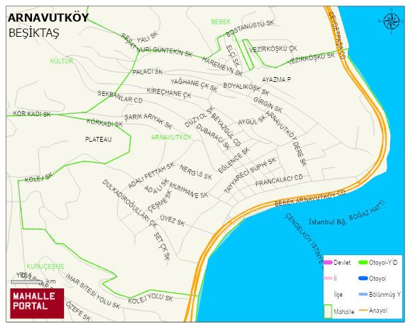 ARNAVUTKÖY Mahallesi Haritası | İnteraktif Köy ve Mahalle Sınırları