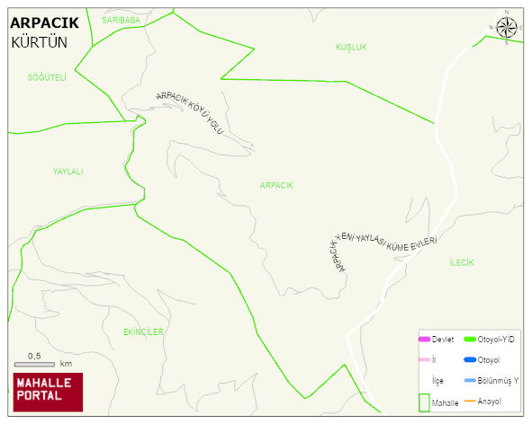 ARPACIK Köyü Haritası | Uydu Görüntüsü ve Harita Detayları