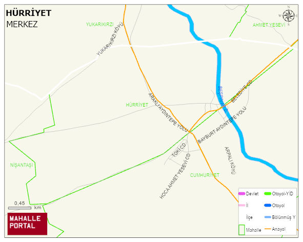 ARPALI BELDESİ HÜRRİYET Mahallesi Haritası | Mahalle Sokak Haritası