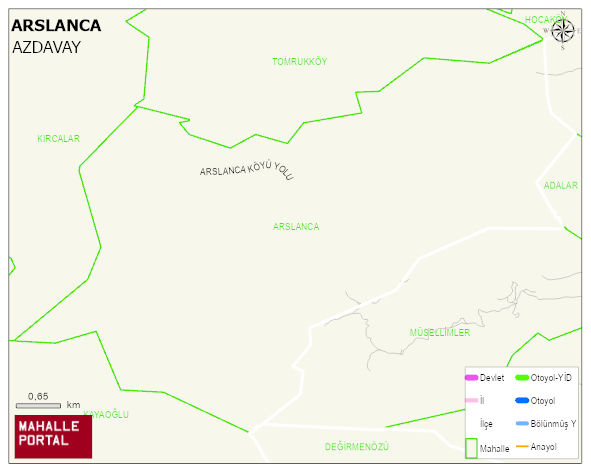 ARSLANCA Köyü Haritası | İnteraktif Köy ve Mahalle Sınırları