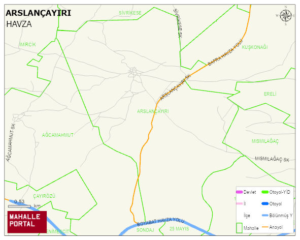 ARSLANÇAYIRI Mahallesi Haritası | Detaylı Köy ve Mahalle Görünümü