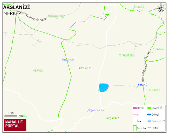 ARSLANİZİ Köyü Haritası | İnteraktif Köy ve Mahalle Sınırları