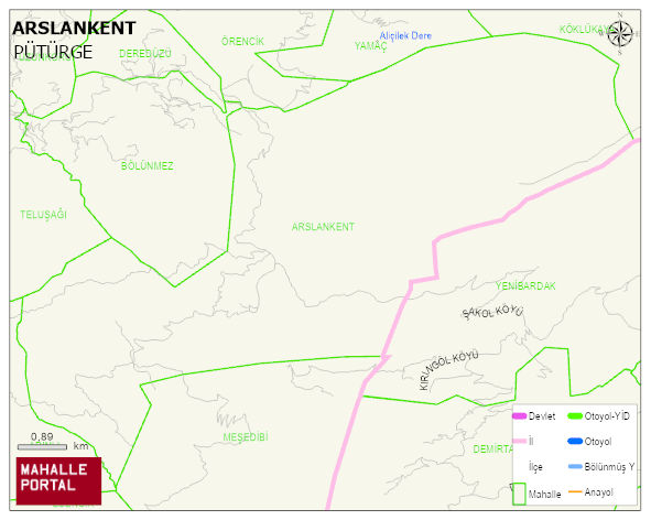 ARSLANKENT Mahallesi Haritası | Mahalle ve Köy Sınırı