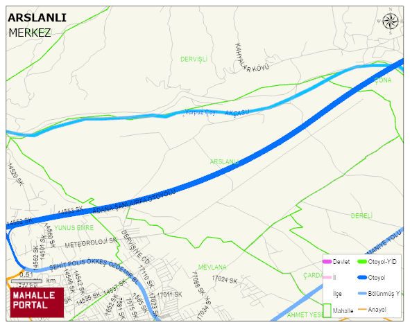 ARSLANLI Köyü Haritası | Mahalle ve Köy Sınırı