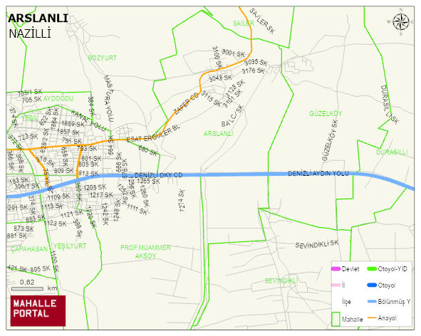 ARSLANLI Mahallesi Haritası | Sayısal Bölge Görünümü