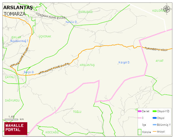 ARSLANTAŞ Mahallesi Haritası | Mahalle ve Köy Sınırı