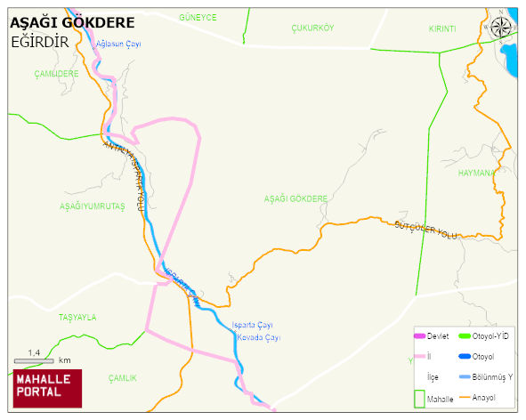 AŞAĞI GÖKDERE Köyü Haritası | İnteraktif Köy ve Mahalle Sınırları