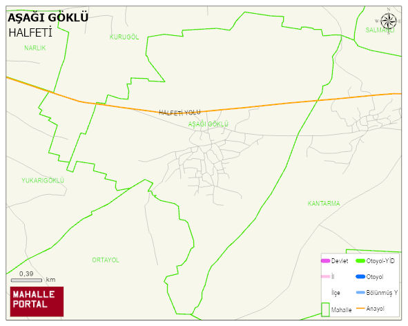 AŞAĞI GÖKLÜ Mahallesi Haritası | Mahalle Sokak Haritası