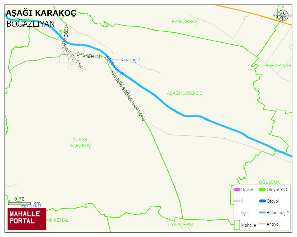 AŞAĞI KARAKOÇ Mahallesi Haritası | İnteraktif Köy ve Mahalle Sınırları