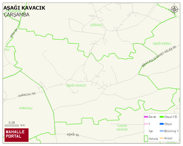 AŞAĞI KAVACIK Mahallesi Haritası | Güncel Mahalle ve Köy Haritası