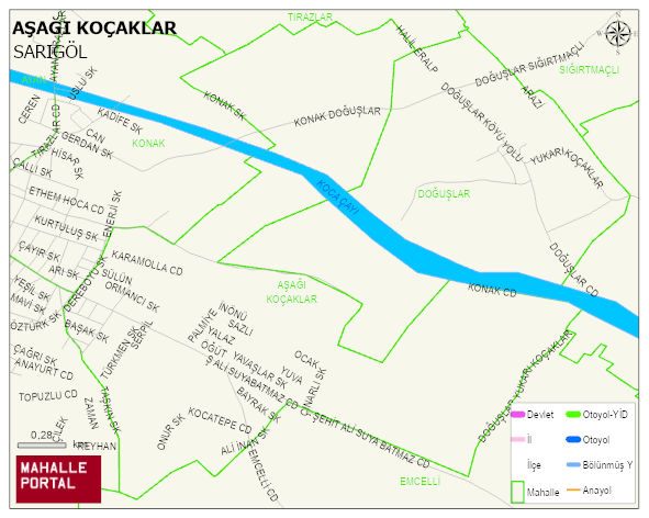 AŞAĞI KOÇAKLAR Mahallesi Haritası | Mahalle Sokak Haritası