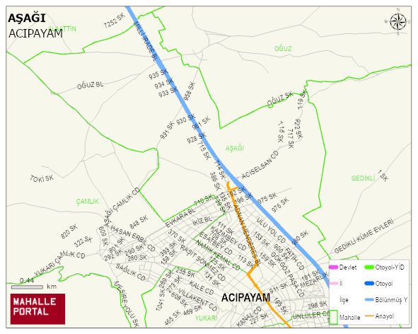 AŞAĞI Mahallesi Haritası | İnteraktif Köy ve Mahalle Sınırları