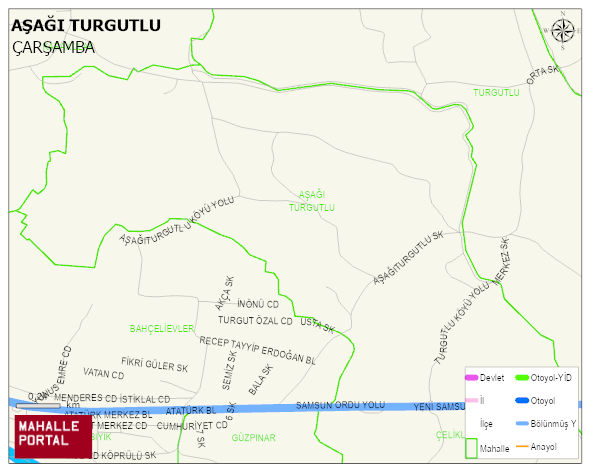 AŞAĞI TURGUTLU Mahallesi Haritası | Güncel Mahalle ve Köy Haritası