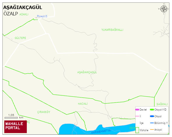 AŞAĞIAKÇAGÜL Mahallesi Haritası | Sayısal Bölge Görünümü