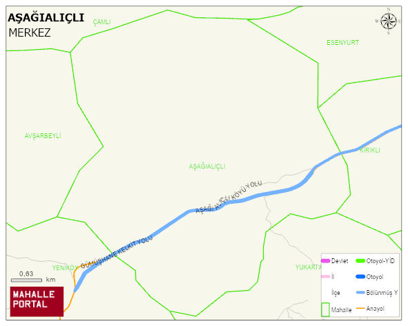 AŞAĞIALIÇLI Köyü Haritası | İnteraktif Köy ve Mahalle Sınırları
