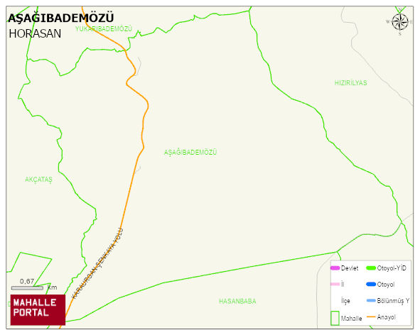 AŞAĞIBADEMÖZÜ Mahallesi Haritası | Sayısal Bölge Görünümü
