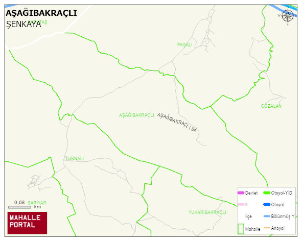 AŞAĞIBAKRAÇLI Mahallesi Haritası | Mahalle Sokak Haritası