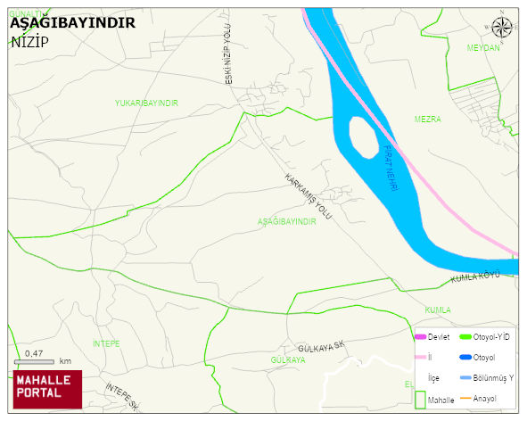 AŞAĞIBAYINDIR Mahallesi Haritası | İnteraktif Köy ve Mahalle Sınırları