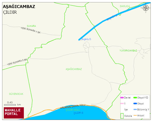 AŞAĞICAMBAZ Köyü Haritası | İnteraktif Köy ve Mahalle Sınırları
