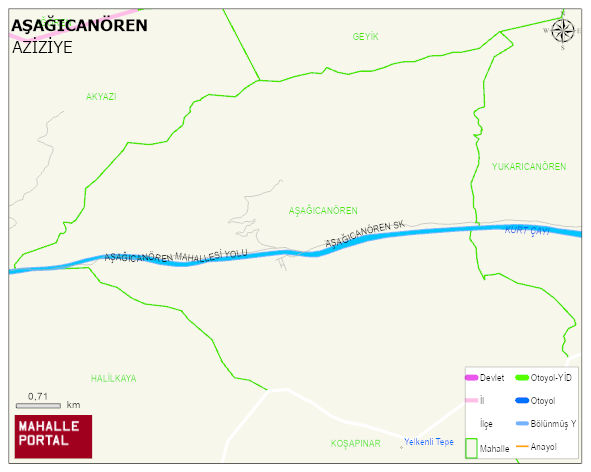 AŞAĞICANÖREN Mahallesi Haritası | Mahalle Sokak Haritası