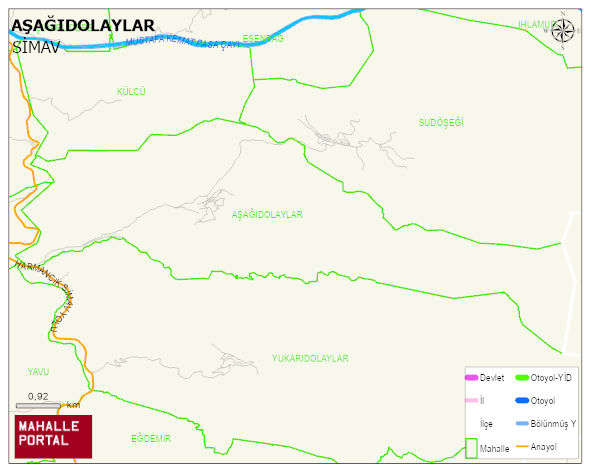 AŞAĞIDOLAYLAR Köyü Haritası | Mahalle Sokak Haritası