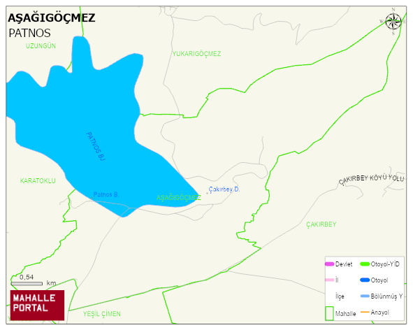 AŞAĞIGÖÇMEZ Köyü Haritası | Mahalle ve Köy Sınırı