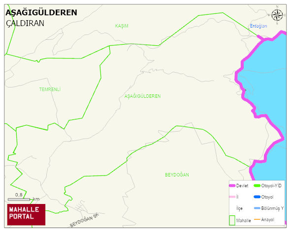 AŞAĞIGÜLDEREN Mahallesi Haritası | Mahalle ve Köy Sınırı